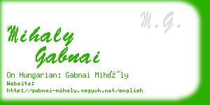 mihaly gabnai business card